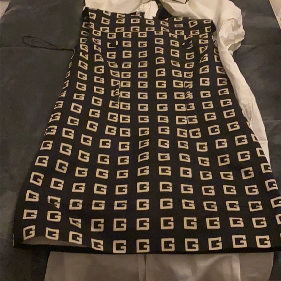 Square g print faille short dress Clearance